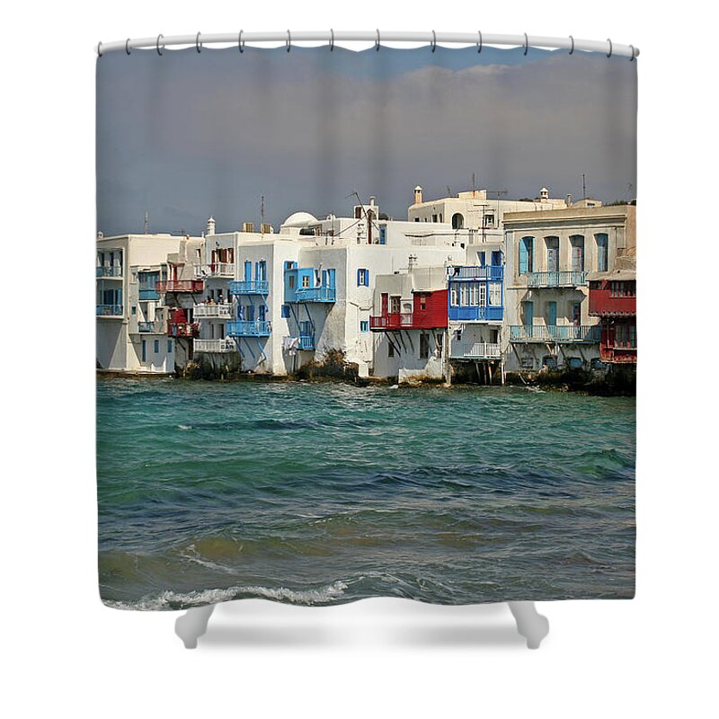 Mykonos Shower Curtain featuring the photograph Mykonos, Greece by Richard Krebs