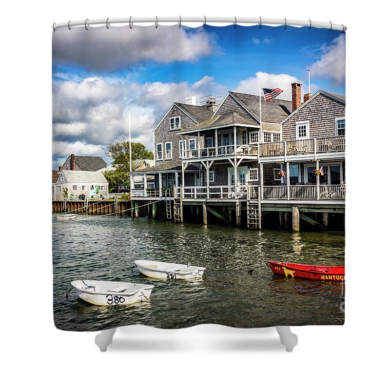 Nantucket Shower Curtain featuring the photograph Nantucket Harbor Series 7162 by Carlos Diaz