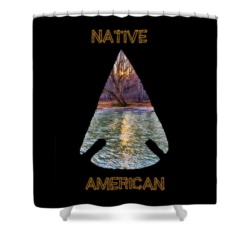 2d Shower Curtain featuring the photograph Native American by Brian Wallace