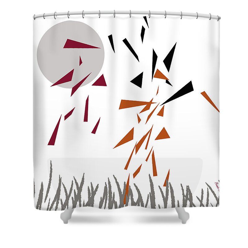 Shapes Shower Curtain featuring the digital art Nature by Pennie McCracken
