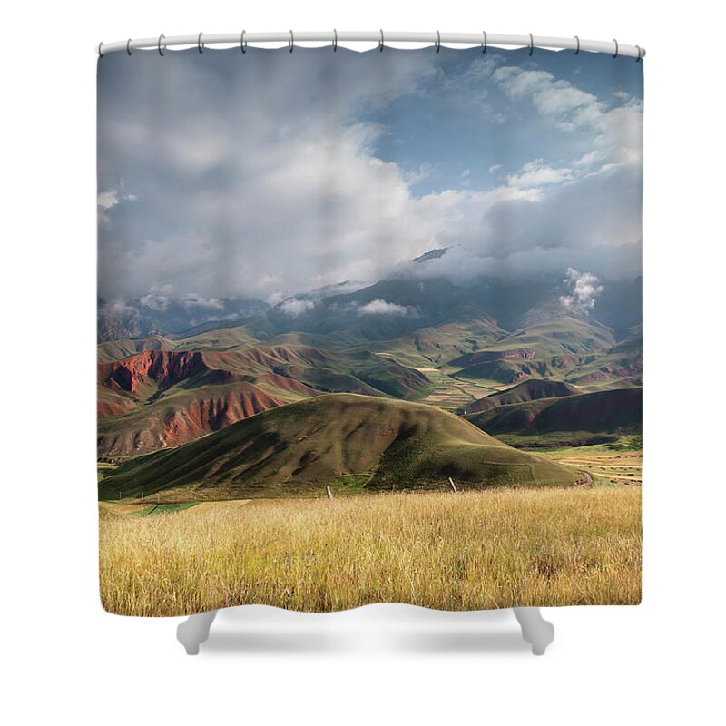 Scenics Shower Curtain featuring the photograph Nature Scenery Of Qinghai China by Choon Loon