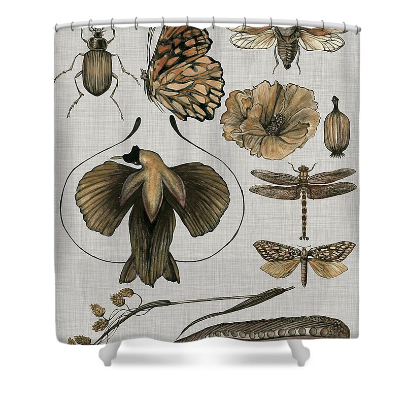 Animals Shower Curtain featuring the painting Nature Studies II by Melissa Wang