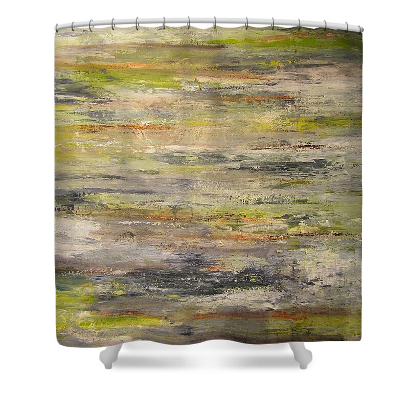 Abstract Shower Curtain featuring the painting Nature's Pleasure by Roberta Rotunda