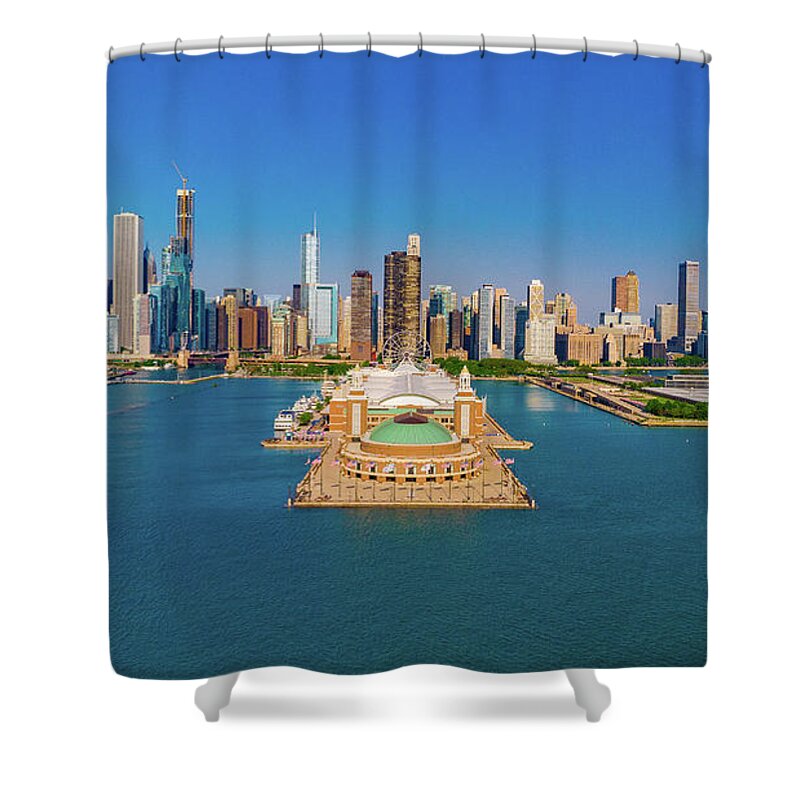 Chicago Shower Curtain featuring the photograph Navy Pier Chicago, IL by Bobby K