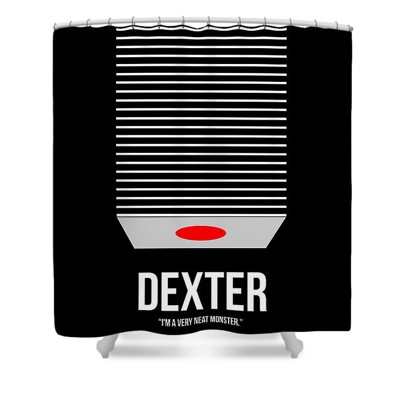 Dexter Shower Curtain featuring the digital art Neat Monster by Naxart Studio