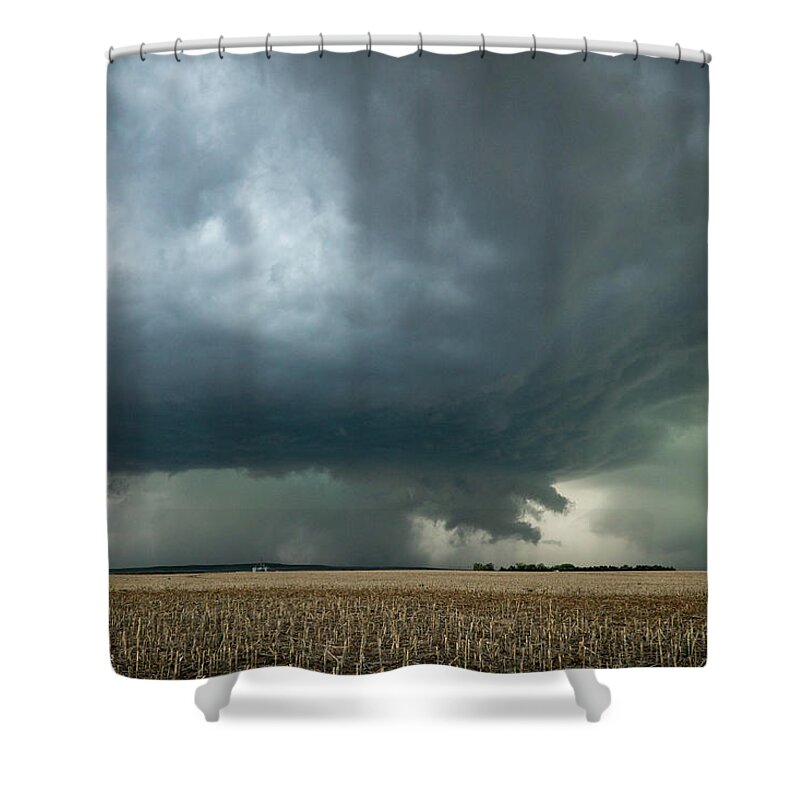 Supercell Shower Curtain featuring the photograph Nebraska Storm by Wesley Aston