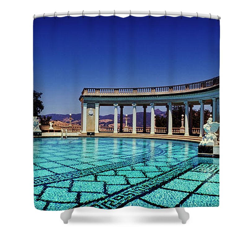 Neptune Pool At Hearst Castle, San Shower Curtain Neptune Pool At Hearst Castle, San Shower Curtain