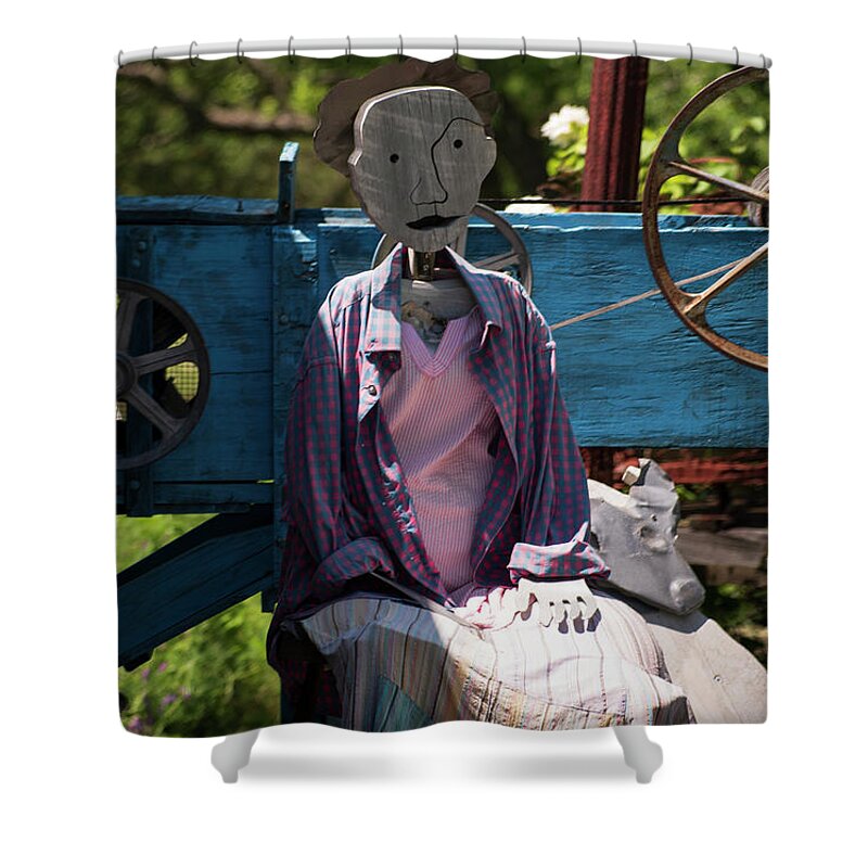 Whimsical Shower Curtain featuring the photograph Nervous Nellie by Vicky Edgerly