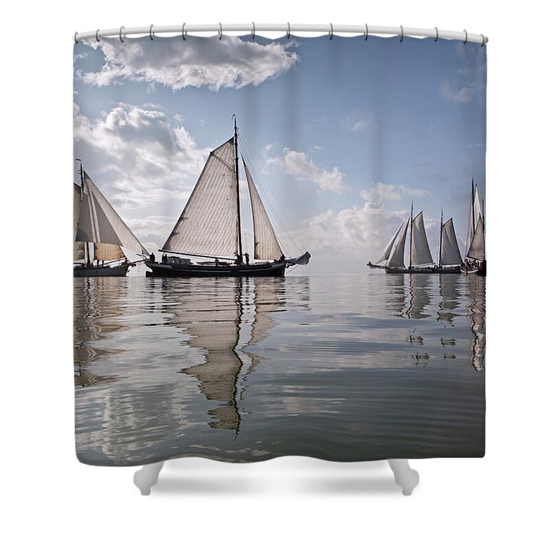 North Holland Shower Curtain featuring the photograph Netherlands, Race Of Traditional by Frans Lemmens