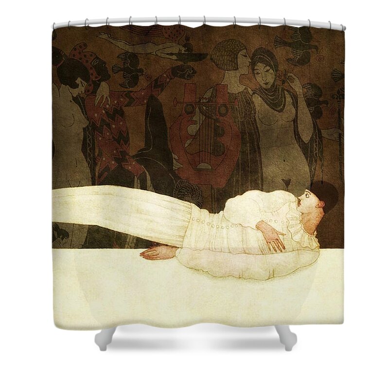 Fantasy Shower Curtain featuring the digital art Night Moves by Paul Lovering