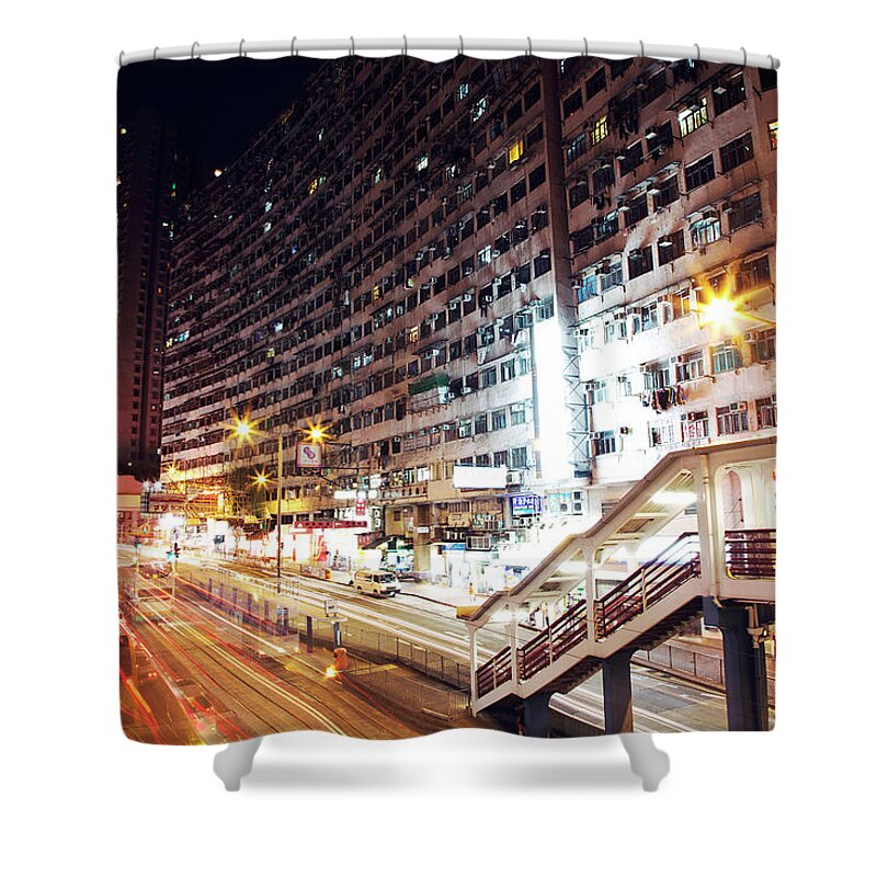 Elevated Walkway Shower Curtain featuring the photograph Night by Thank You For Choosing My Work.
