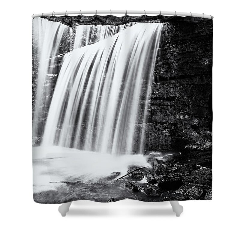 Waterfalls Shower Curtain featuring the photograph No Name by Russell Pugh