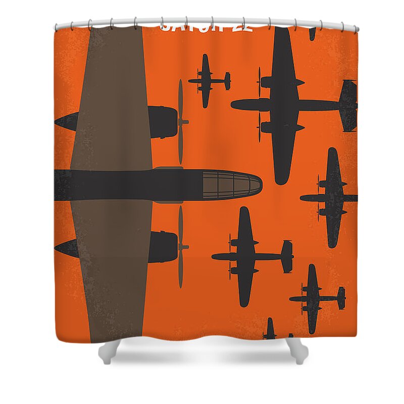 Catch Shower Curtain featuring the digital art No1047 My Catch 22 minimal movie poster by Chungkong Art