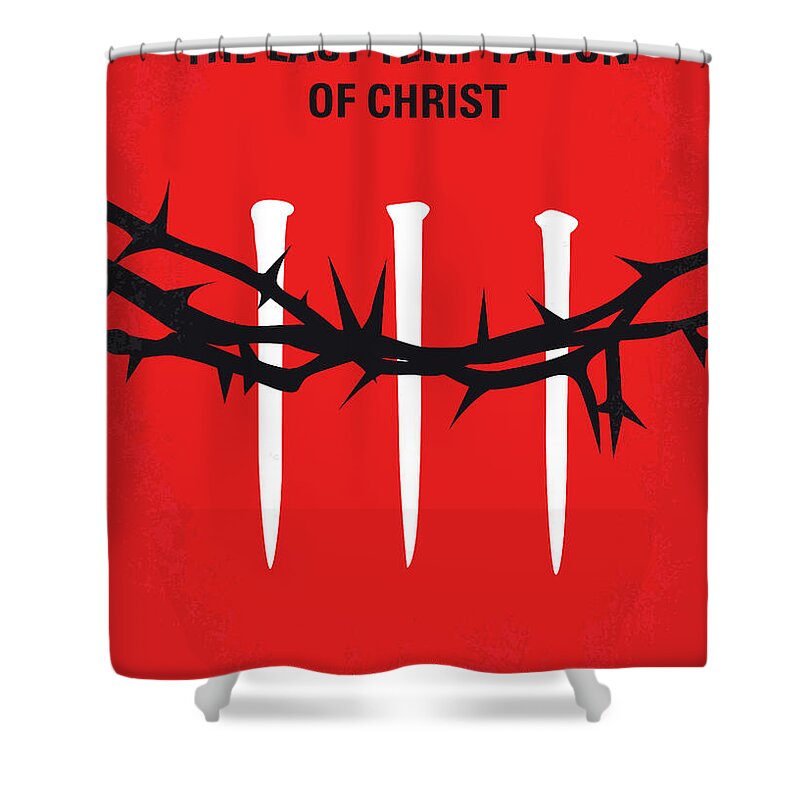 The Last Temptation Of Christ Shower Curtain featuring the digital art No1062 My The Last Temptation of Christ minimal movie poster by Chungkong Art