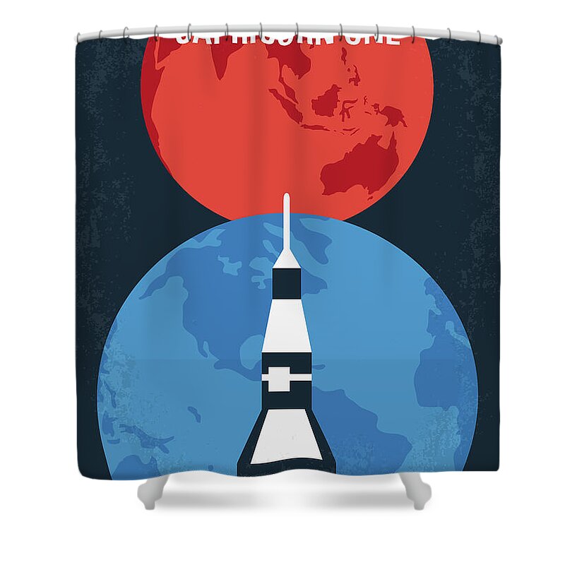 Capricorn One Shower Curtain featuring the digital art No1078 My CAPRICORN ONE minimal movie poster by Chungkong Art