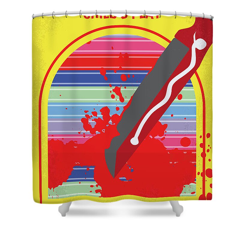 Childs Play Shower Curtain featuring the digital art No1079 My Childs Play minimal movie poster by Chungkong Art