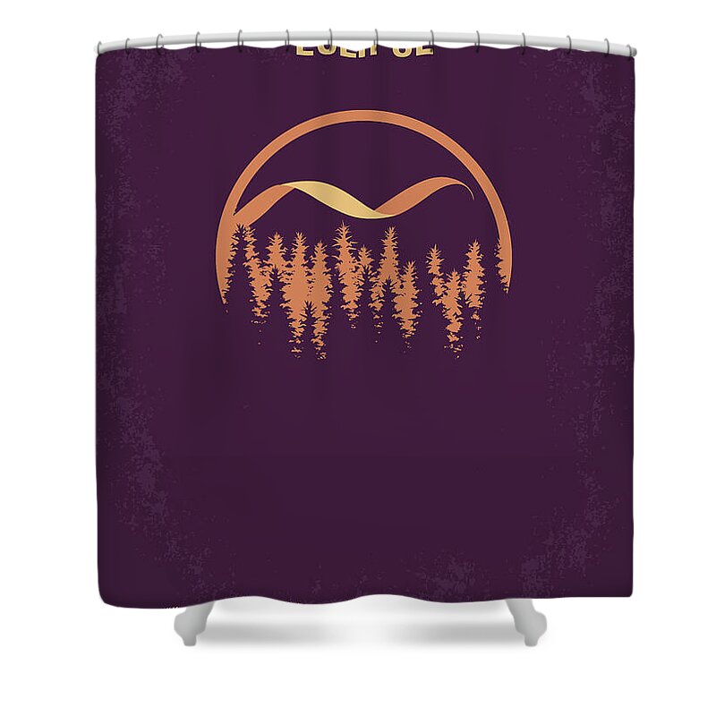 Twilight 3 Shower Curtain featuring the digital art No1082 My Twilight 3 minimal movie poster by Chungkong Art