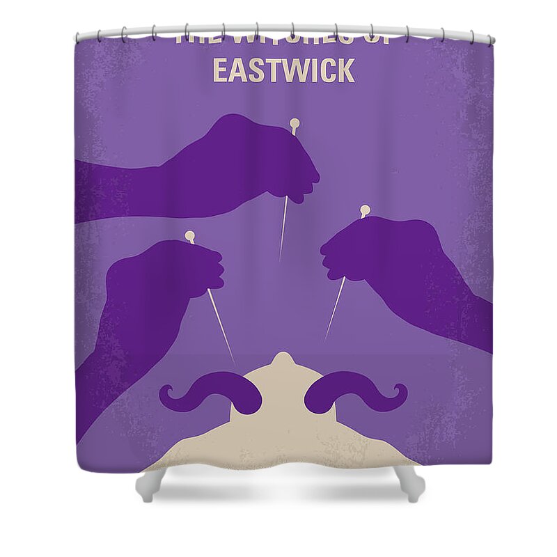 The Witches Of Eastwick Shower Curtain featuring the digital art No1097 My The Witches of Eastwick minimal movie poster by Chungkong Art
