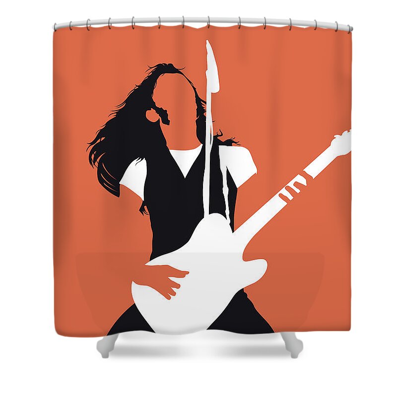 Status Shower Curtain featuring the digital art No233 MY STATUS QUO Minimal Music poster by Chungkong Art