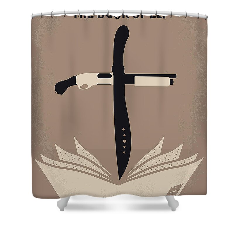 The Shower Curtain featuring the digital art No978 My The Book of Eli minimal movie poster by Chungkong Art