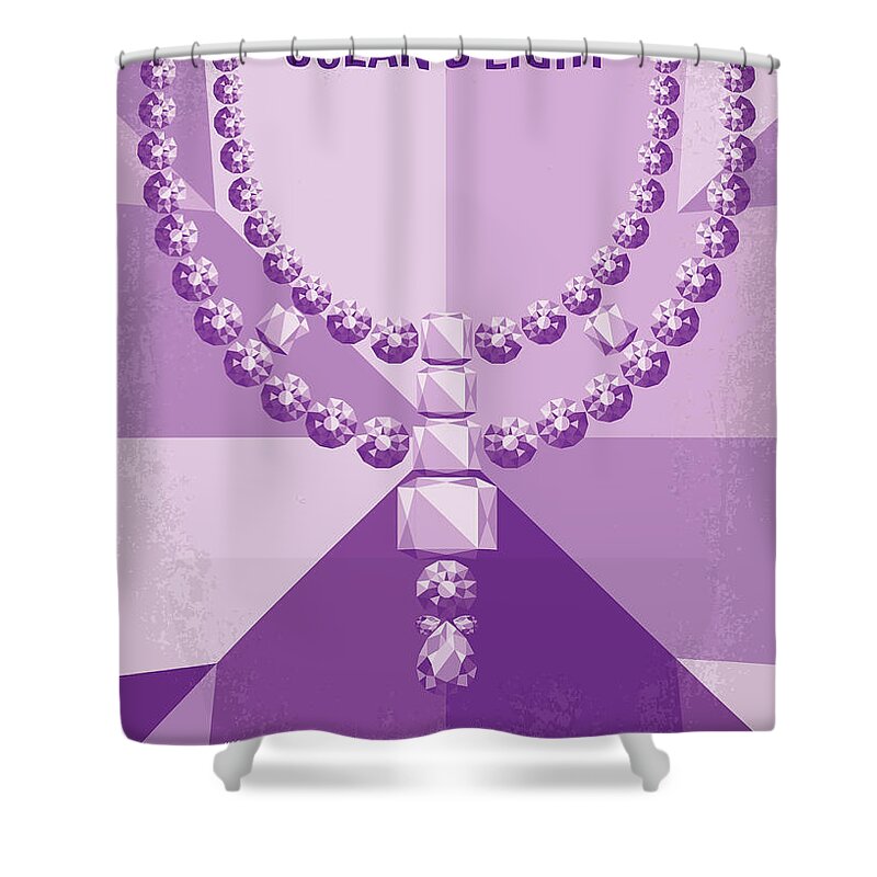 Oceans Eight Shower Curtain featuring the digital art No995 My Oceans Eight minimal movie poster by Chungkong Art