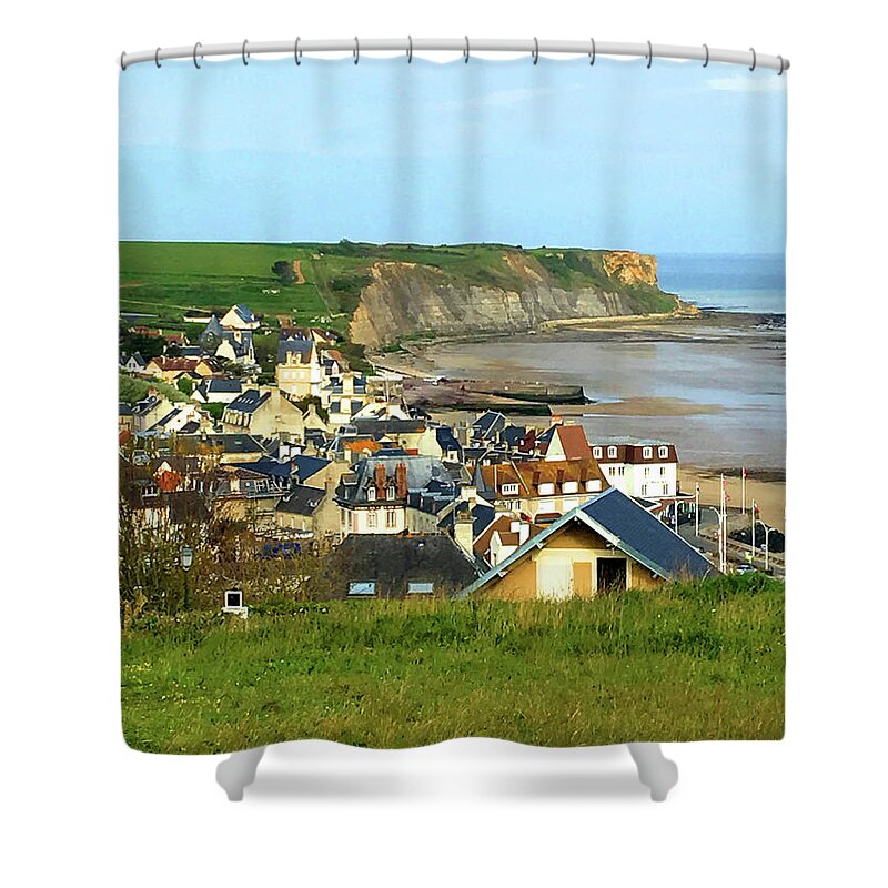 Normandy Beach Shower Curtain featuring the photograph Normandy by Nancy Merkle