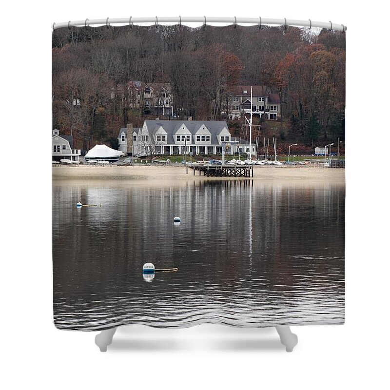 Northport Shower Curtain featuring the photograph Northport Harbor by Susan Jensen