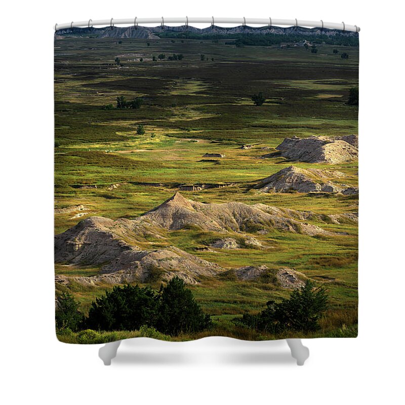 Landscape Shower Curtain featuring the photograph Not So Badlands by James Covello