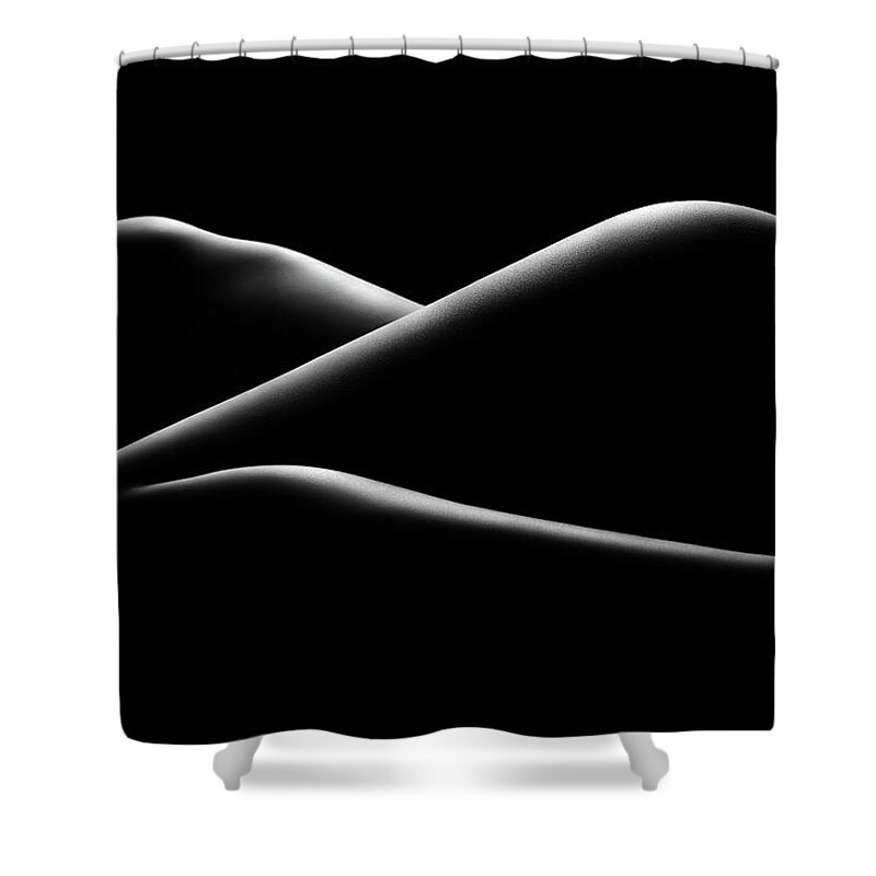 Woman Shower Curtain featuring the photograph Nude woman bodyscape 17 by Johan Swanepoel