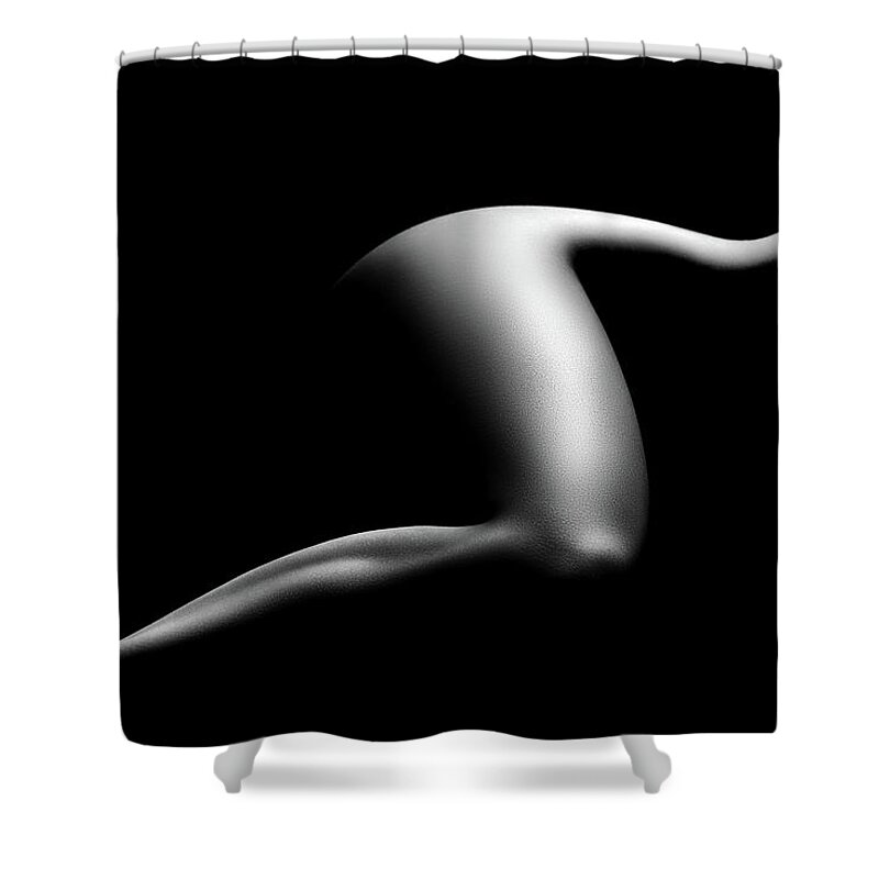 Woman Shower Curtain featuring the photograph Nude woman bodyscape 9 by Johan Swanepoel