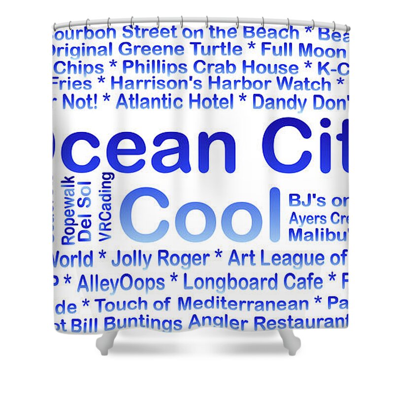 Ocean City Shower Curtain featuring the photograph Ocean City MD Businesses by Robert Banach