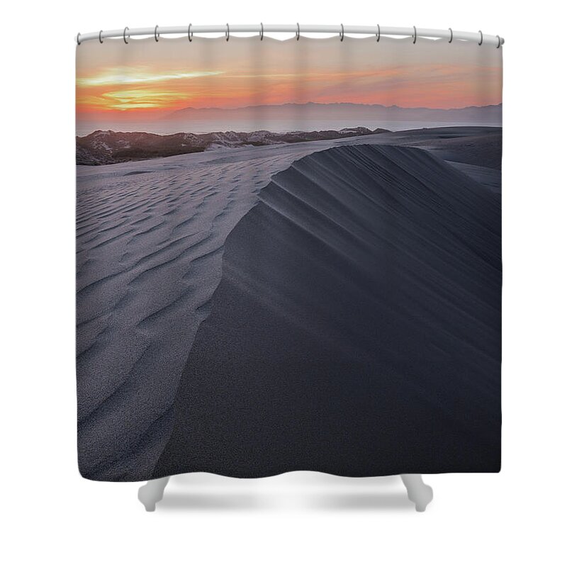 Oceano Shower Curtain featuring the photograph Oceano Dunes Sunset by Mike Long