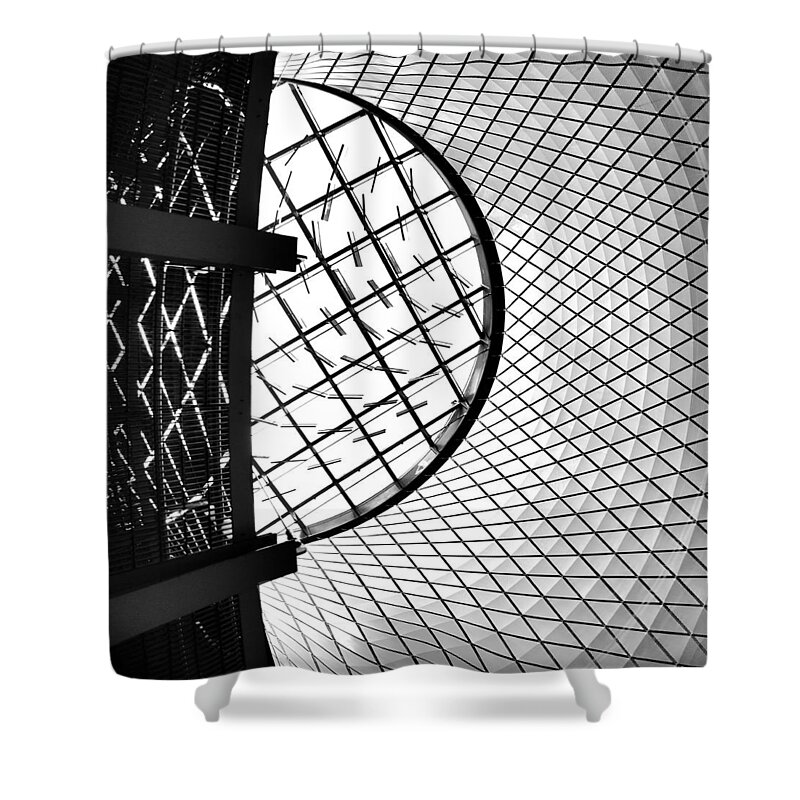 Patterns Shower Curtain featuring the photograph Oculus and Sky Reflector Net by Steve Ember