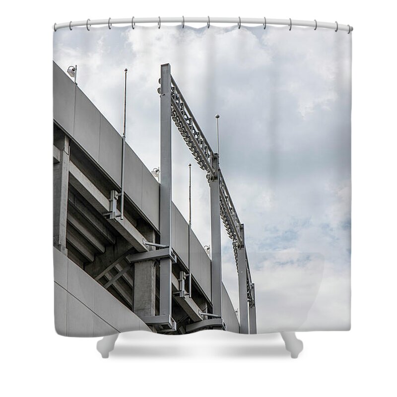 Big Ten Shower Curtain featuring the photograph Ohio Stadium Lights by John McGraw