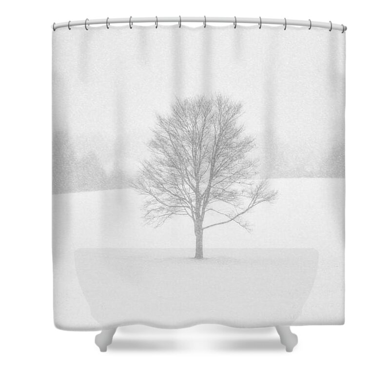 Hartville Shower Curtain featuring the photograph Ohio Winter Whiteout 1 by Matt Hammerstein