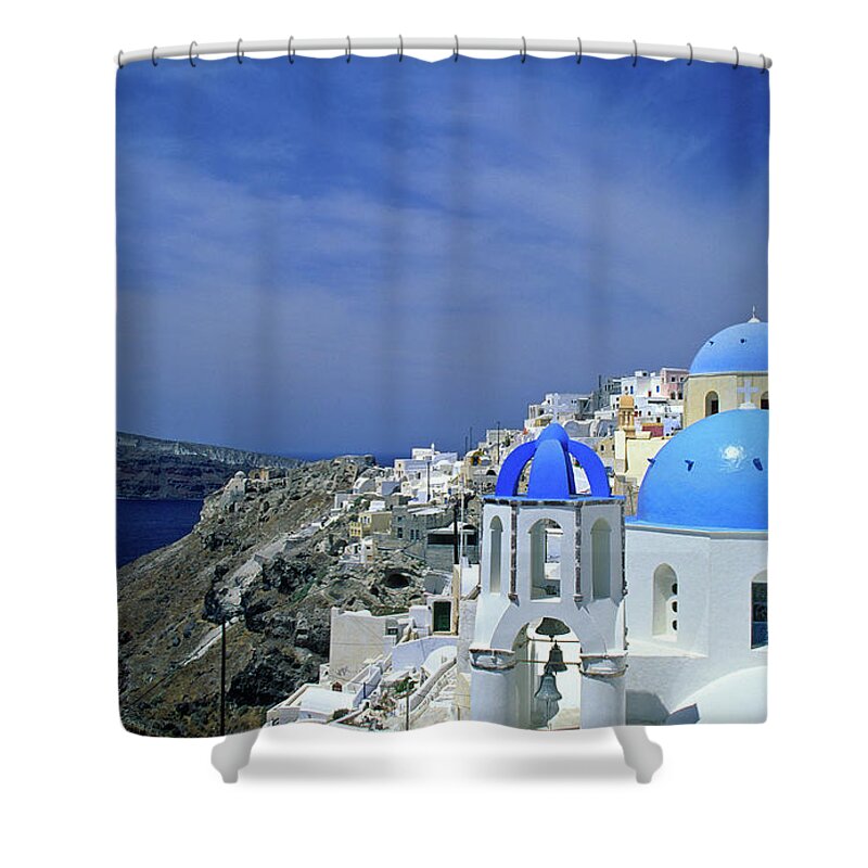 Greek Culture Shower Curtain featuring the photograph Oia, Santorini by Jacobh