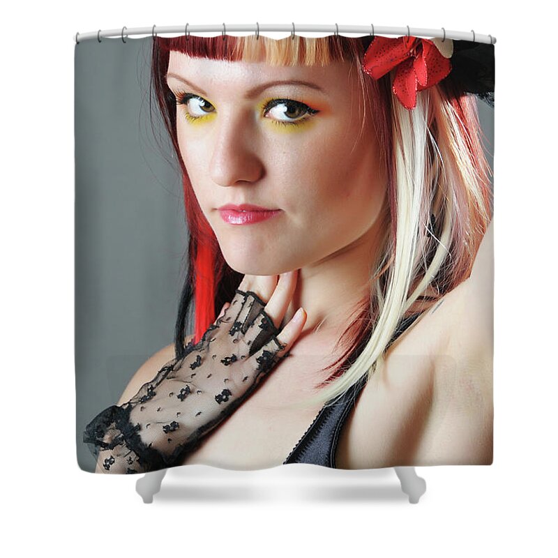 Girl Shower Curtain featuring the photograph Okay Seriously by Robert WK Clark