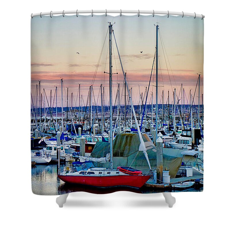 Old Shower Curtain featuring the photograph Old Fishermans Wharf Monterey Study 10 by Robert Meyers-Lussier