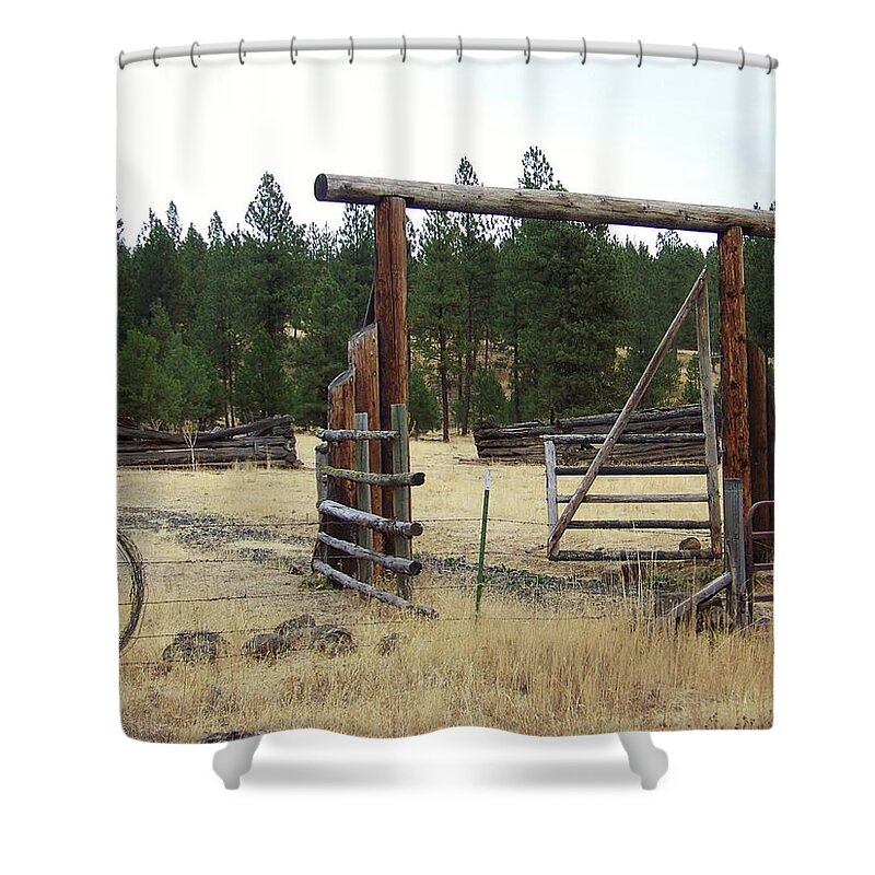 Landscape Shower Curtain featuring the photograph Old Homestead by Julie Rauscher