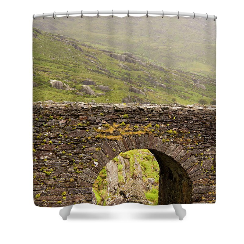 Arch Shower Curtain featuring the photograph Old Stone Bridge In Ireland by David Epperson