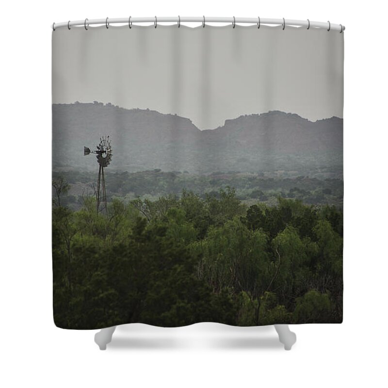 Vintage Shower Curtain featuring the photograph Old Windmill by Andrea Anderegg