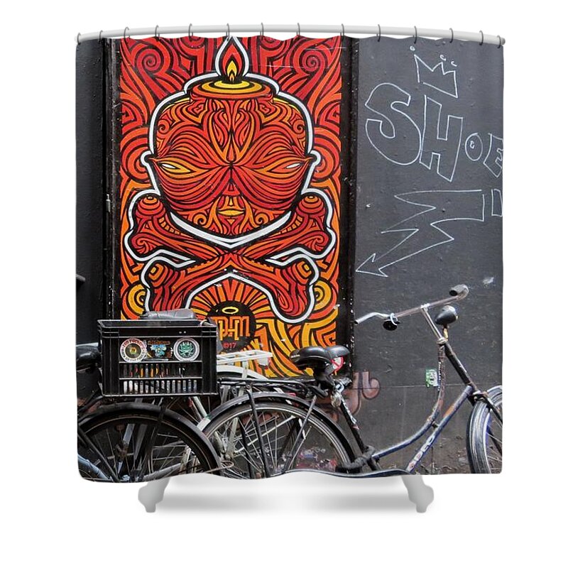Graffiti Shower Curtain featuring the photograph On Fire by Diana Rajala