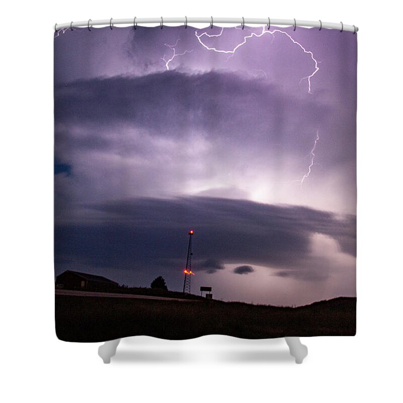 Nebraskasc Shower Curtain featuring the photograph One Last Storm Chase of 2019 058 by Dale Kaminski