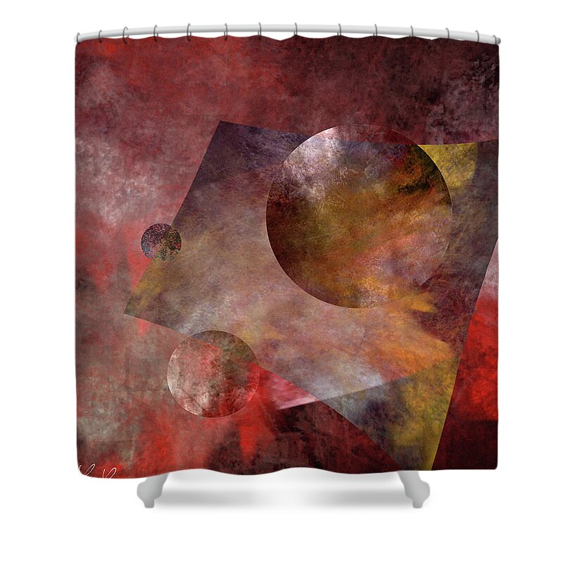 Theories Shower Curtain featuring the digital art One Of The Theories Of The Universe by Leo Symon