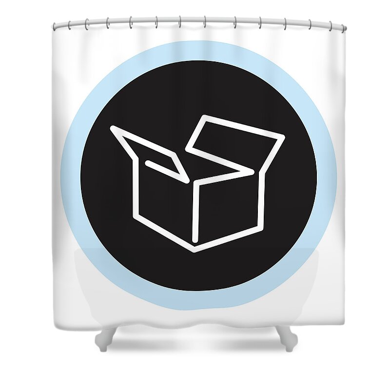 Badge Shower Curtain featuring the drawing Open Box by CSA Images