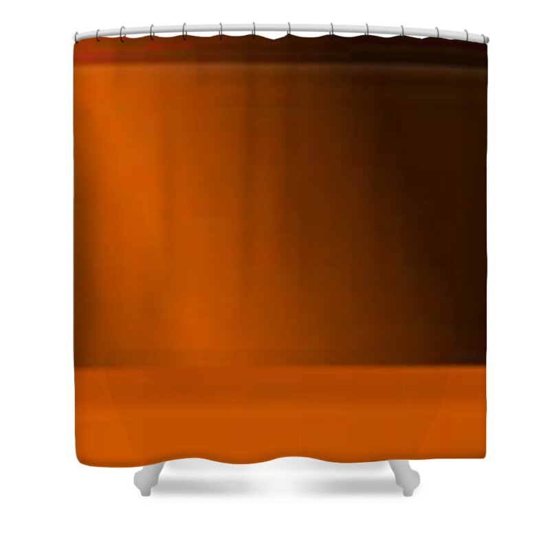 Oil Shower Curtain featuring the painting Orange Light by Matteo TOTARO