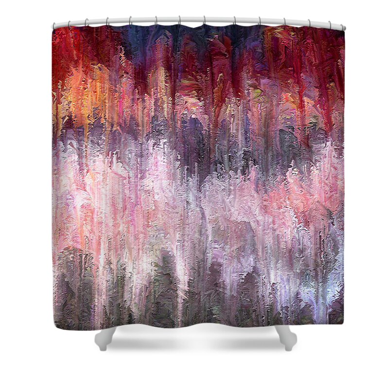  Shower Curtain featuring the mixed media Our Veil of Tears by Rein Nomm