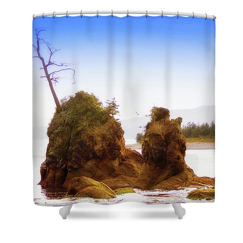 Outlying Tillamook Bay Shower Curtain featuring the photograph Outlying Tillamook Bay by Kandy Hurley
