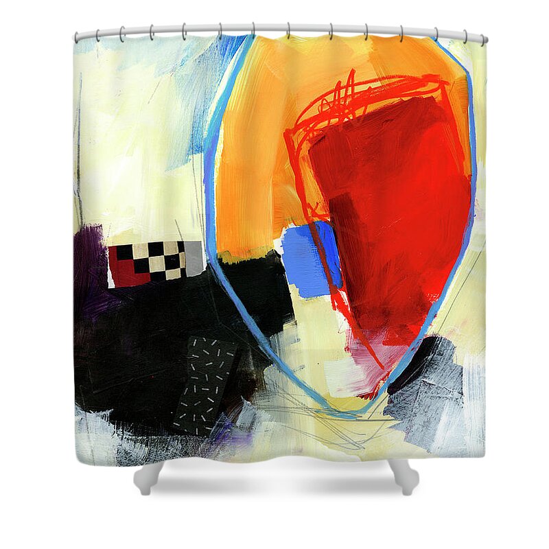 Abstract Art Shower Curtain featuring the painting Summers Edge #4 by Jane Davies