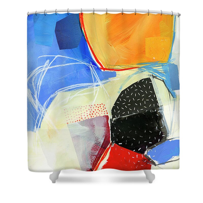 Abstract Art Shower Curtain featuring the painting Summers Edge #5 by Jane Davies